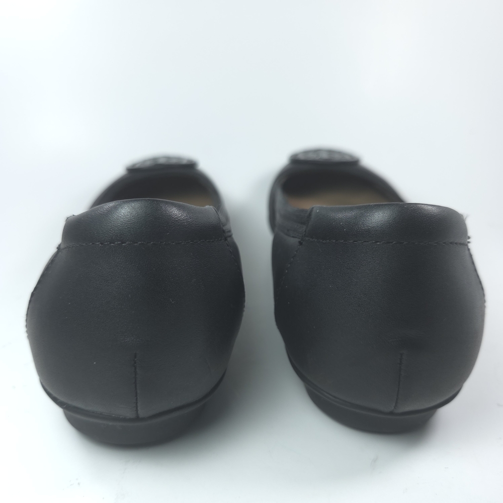 Clarks Sara Willow Black Leather Ballet Flats W 9 - Picture 5 of 14